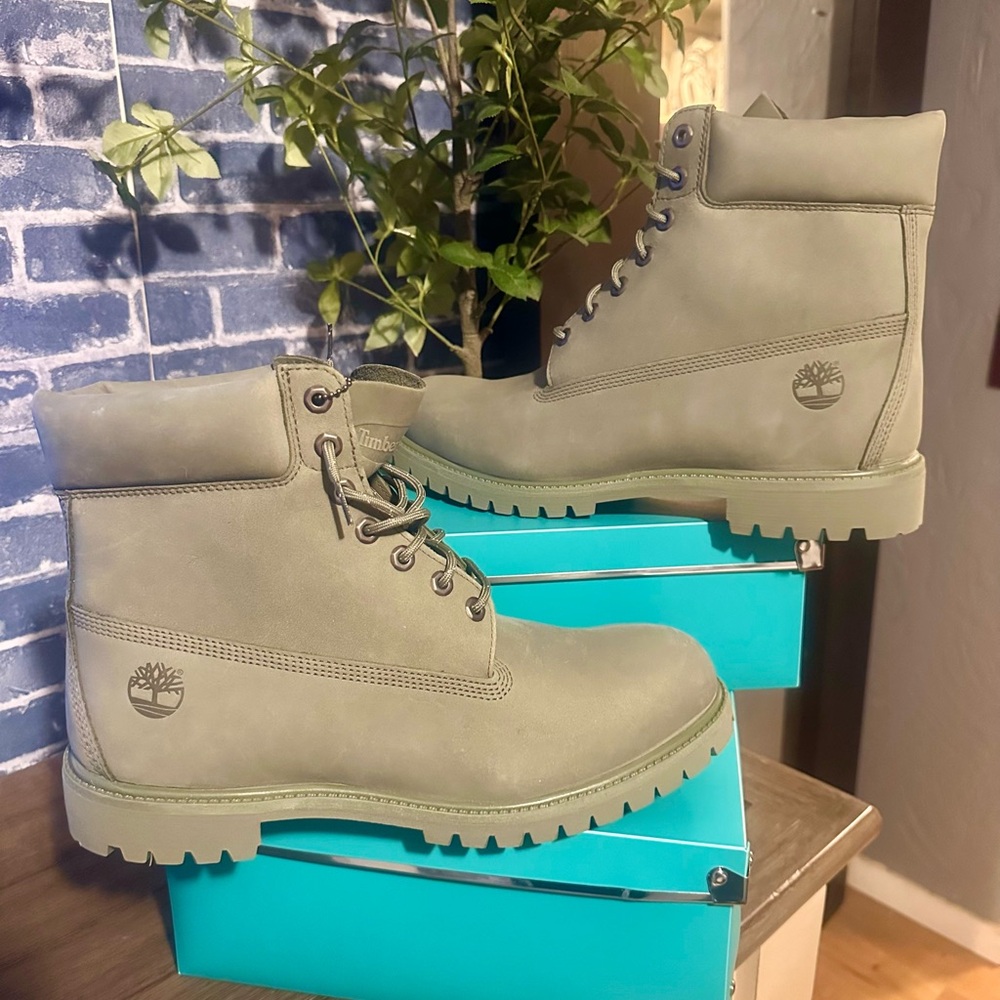 Timberland Olive Green Boots